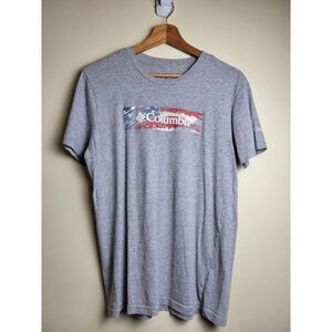 Columbia Sportswear Men's MED Short Sleeve Grey‎ Blended Cotton T-Shirt RN117508